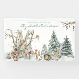 Banderoles Forêt forestière d'hiver | BABY SHOWER