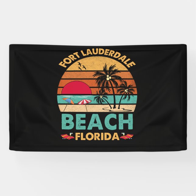 Banderoles Fort Lauderdale Florida Beach FL Nouveauté (Horizontal)