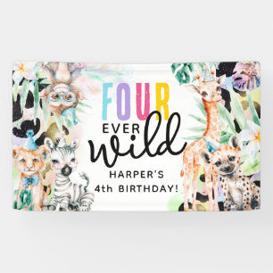Banderoles FOUR pour toujours Sauvage ! Les Animaux de Safari