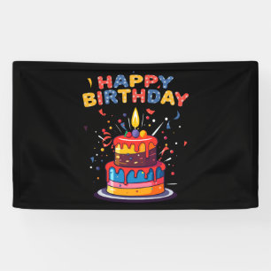 Banderoles Fournitures de thème de fête d'anniversaire 3x5 Vi