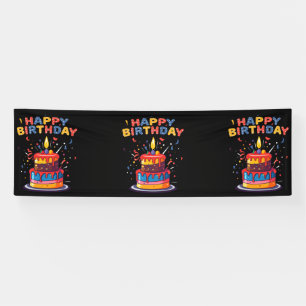 Banderoles Fournitures de thème de fête d'anniversaire joyeux