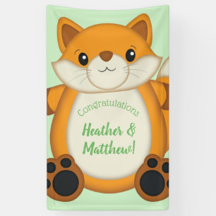Banderoles Fox Baby shower Green