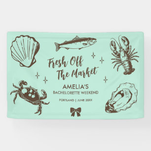 Banderoles Fraîche Du Marché Fruits De Mer Fête Bachelorette