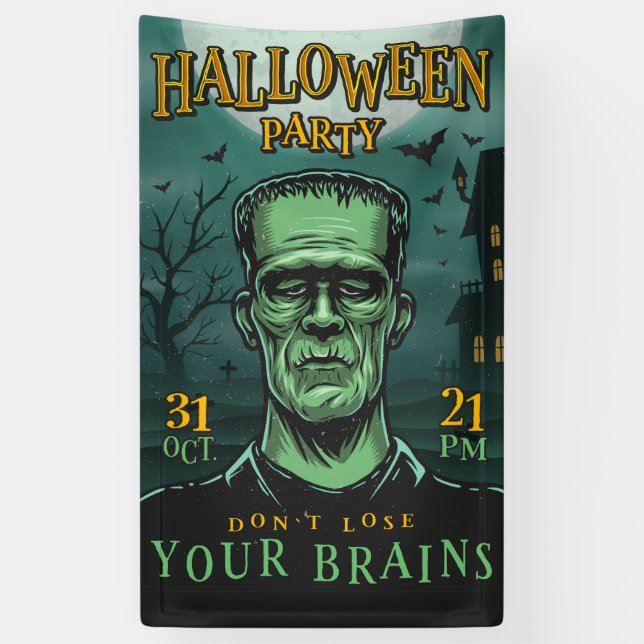 Banderoles Frankenstein Halloween (Vertical)