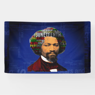 Banderoles Frederick Douglass c1860s, Junetten Word Cloud