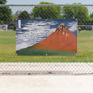 Banderoles Fuji rouge, Aka Fujiyama Volcan Katsushika Hokusai