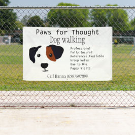 Banderoles Fun Chien marchant Chien Grooming Business