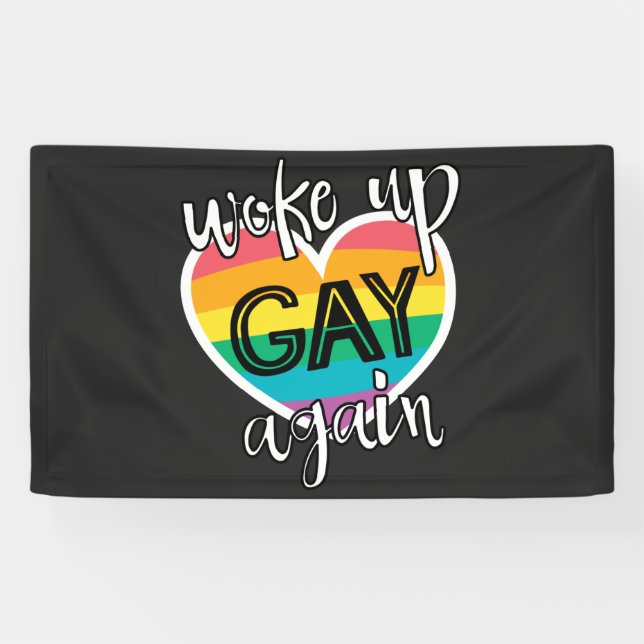 Banderoles Fun pride mois lgbt réveillé gay à nouveau (Horizontal)