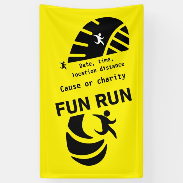 Banderoles Fun Run Event Cause Charity Promotion T-Shirt Than (Vertical)