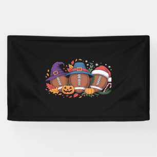 Banderoles Funky Football Halloween Thanksgiving Xmas Éffraya