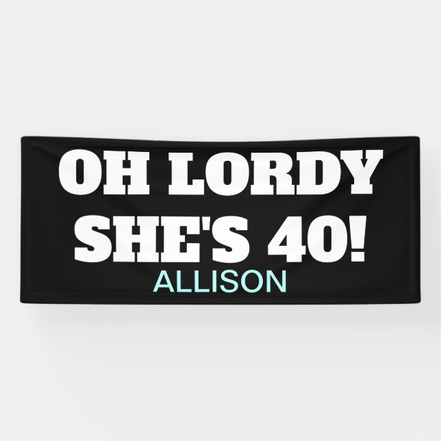 Banderoles Funny 40e anniversaire fête personnalisée (Horizontal)