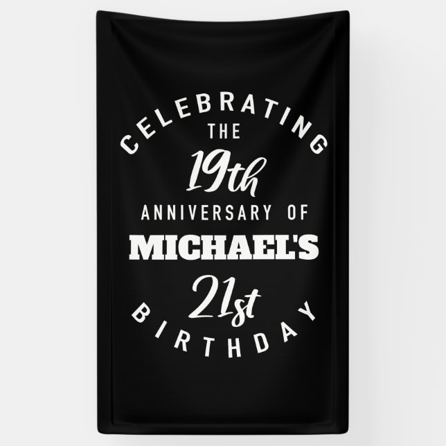 Banderoles Funny 40e anniversaire Personnalisé (Vertical)