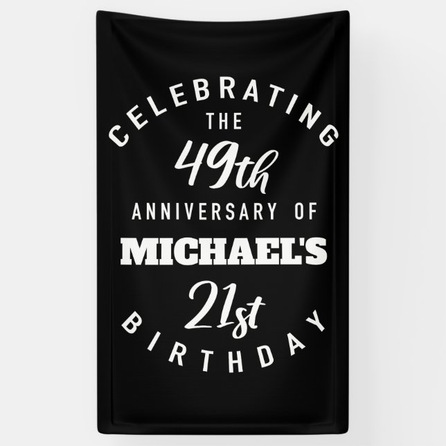 Banderoles Funny 70e anniversaire Personnalisé (Vertical)