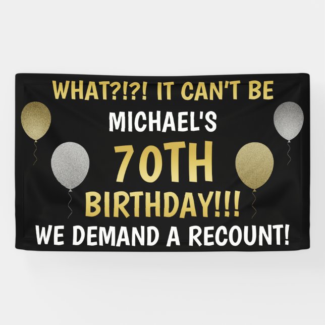 Banderoles Funny 70th Birthday (Horizontal)