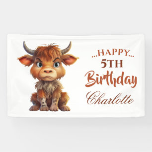 Banderoles FUNNY Brown blanc sucré vache