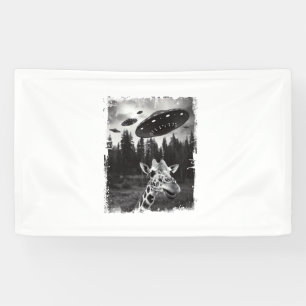 Banderoles Funny Giraffe UFO Zoo animal Weird meme Graphisme