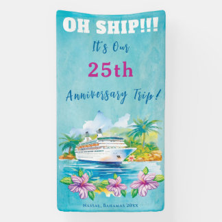 Banderoles Funny Island 25e anniversaire de croisière porte d