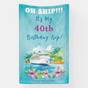 Banderoles Funny Island Beach 40e anniversaire de croisière p