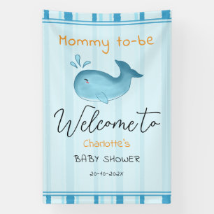 Banderoles Futur Maman Bébé Baleine Mignonne Shower