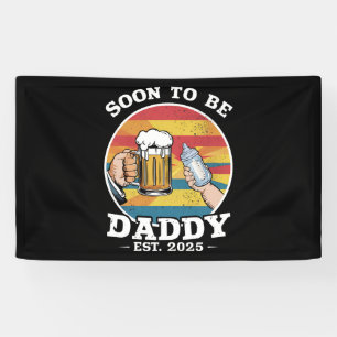 Banderoles Futur Papa 2025 Premier Papa 2025 Rétro