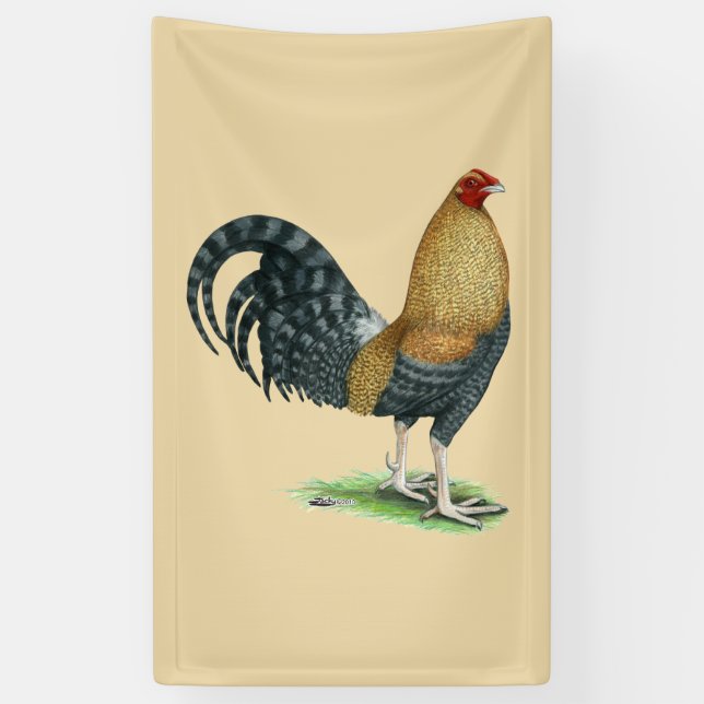 Banderoles Gamecock : Dom ou Crele (Vertical)