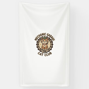 Banderoles Garage Mécanique Chat POD Vector Art - Mécanique G