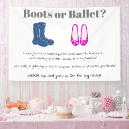 Banderoles Garçon ou fille Cowboy Bottes Balet Genre Révélati