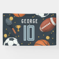 Garçons Anniversaire de enfant sportif moderne Blu