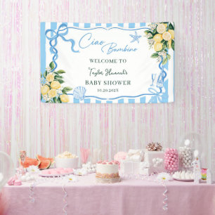 Banderoles Garçons Lemon Ciao Baby Shower Bébé Italien