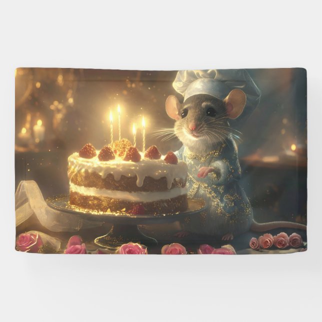 Banderoles Gâteau d'anniversaire par Fabulous Mice Baker (Horizontal)