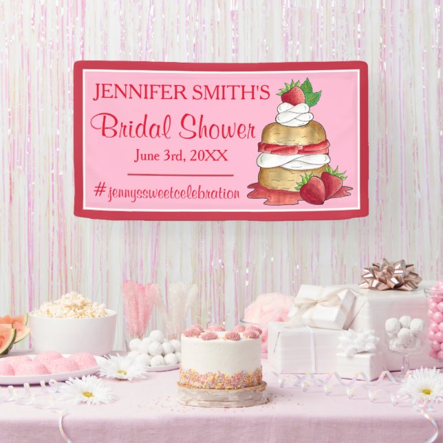 Banderoles Gâteau de mariage Gâteau aux fraises Fête d'annive (Fête)