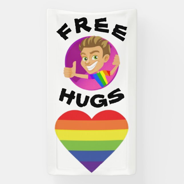 Banderoles Gay pride de connexions gratuites (Verticale)