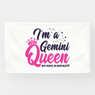 Banderoles Gemini Anniversaire Reine Astrologie Signe zodiaqu