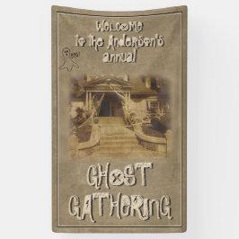 Banderoles Ghost Gathering Halloween Party (personnalisable)