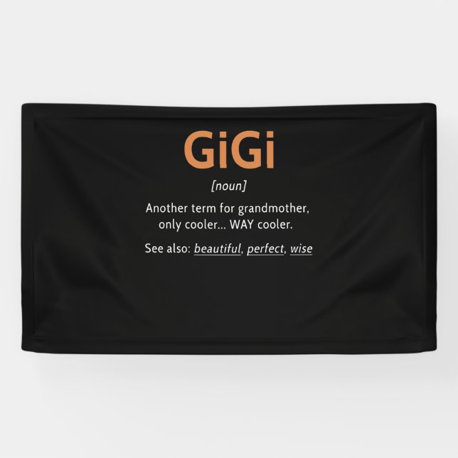 Banderoles Gigi Définition Femmes Gigi Cadeau Grand-mère Anni (Horizontal)