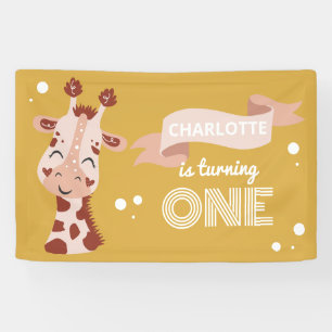 Banderoles Giraffe animale sauvage à une fête