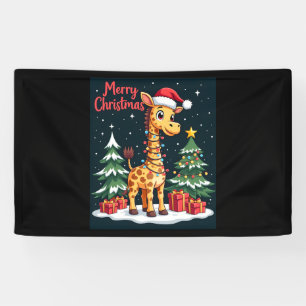 Banderoles Giraffe Joyeux sapin de Noël Éclairage Père Noël G