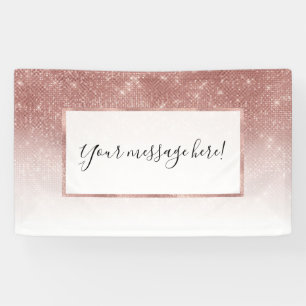 Banderoles Girl Faux Rose  Parties scintillant de séquence or