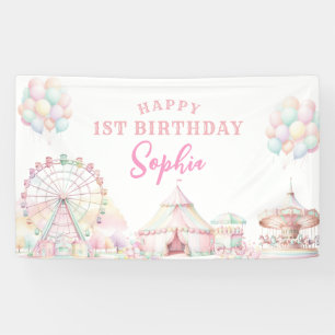 Banderoles Girly Pastel Carnival Anniversaire de enfant de ci
