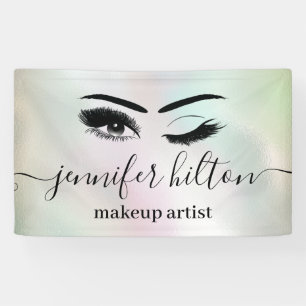 Banderoles Glam moderne holographique cils et évier sourcils