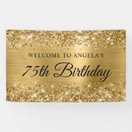 Banderoles Glittery Gold Foil 75e anniversaire Bienvenue