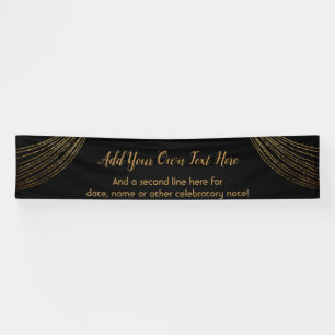 Banderoles Glittery Gold Garland ajoute votre propre texte