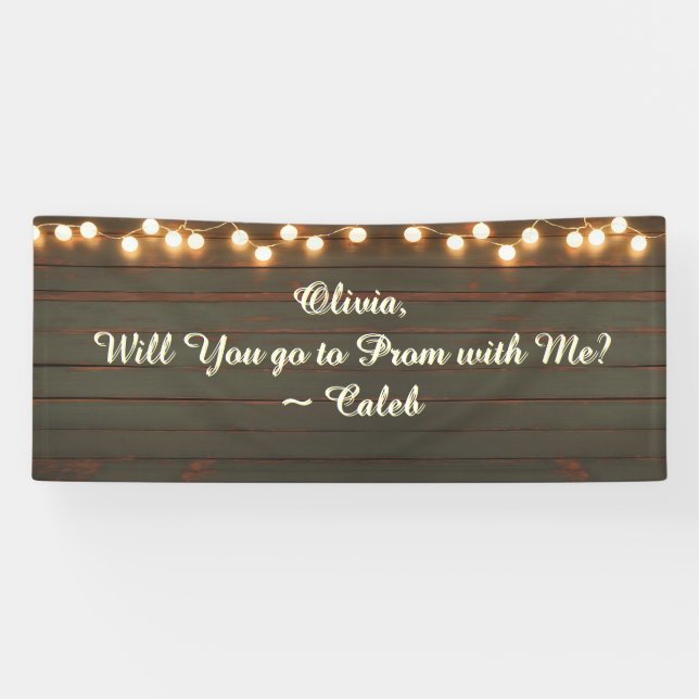 Banderoles  Go to Prom with Me | Romantic Promposal (Horizontal)