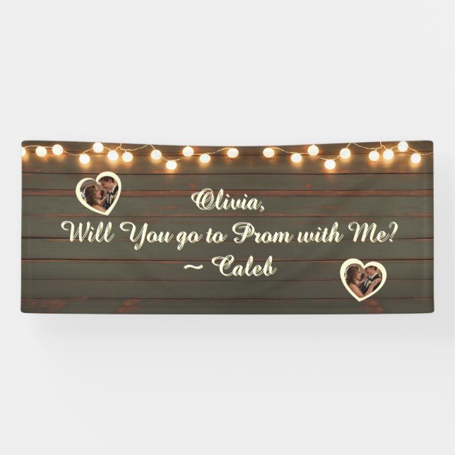 Banderoles  Go to Prom with Me | Romantic Promposal (Horizontal)