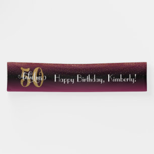 Banderoles Gold Confetti 50 & Fabuleux Hot Pink + Black Ombre