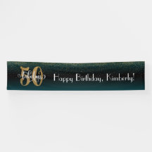 Gold Confetti 50 & Fabulous, Turquoise et Black Om