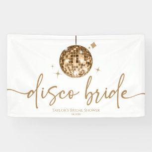 Banderoles Gold Disco Ball Disco Bride Fête des mariées