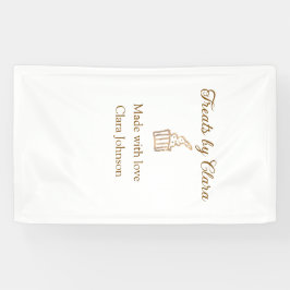Banderoles Gold sparkle traite la boulangerie faite avec amou