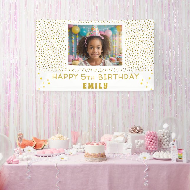 Banderoles Gold Stars Faux Parties scintillant Fête Anniversa (Fête)