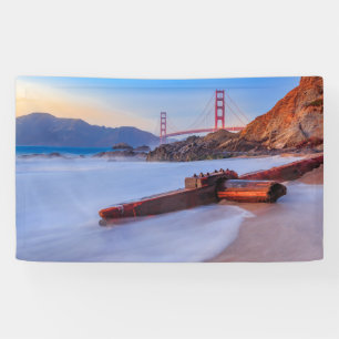 Banderoles Golden Gate Bridge à San Francisco, Baker Beach